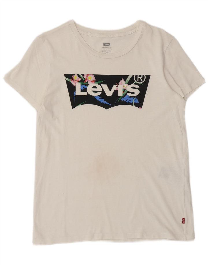 Camiseta gráfica masculina LEVI'S top pequeno algodão branco