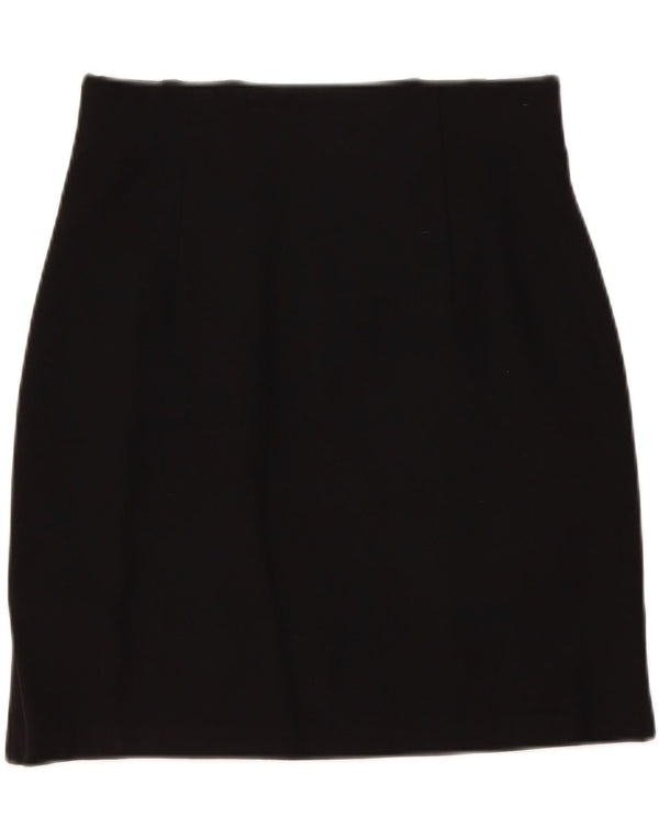 Minissaia feminina Marks & Spencer Reino Unido 12 médio W30 viscose preta
