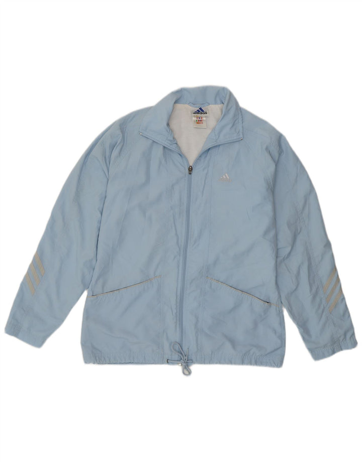 Adidas Womens Rain Jacket UK 10 Pequeno Azul Poliéster