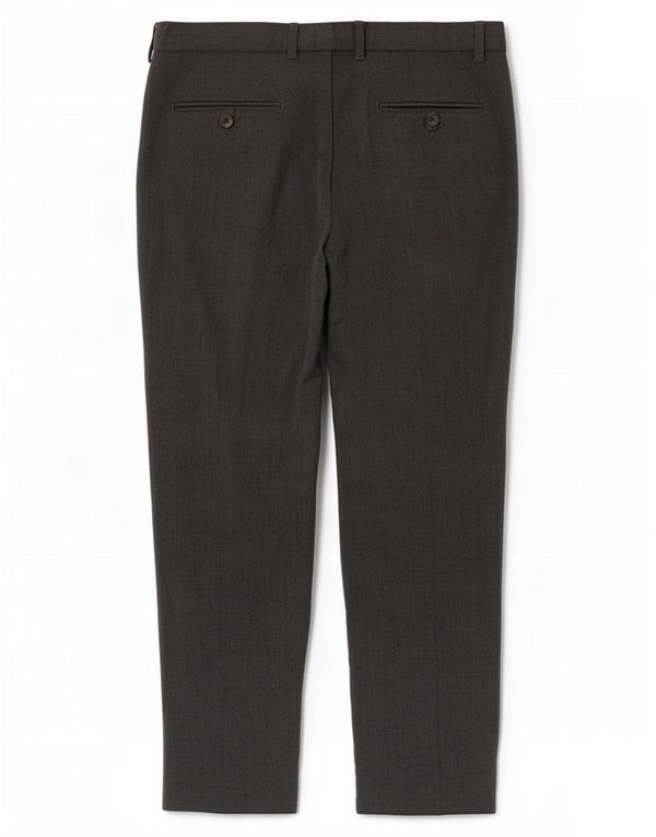 Calça masculina de ajuste regular Marks & Spencer W36 L29 poliéster cinza