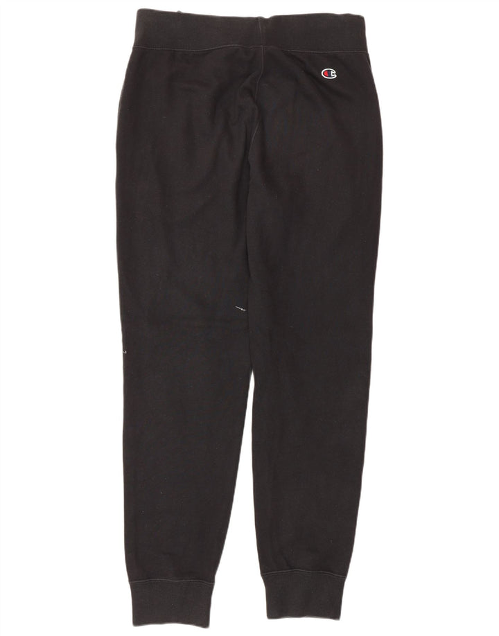CHAMPION Calça esportiva masculina gráfica joggers pequeno algodão preto