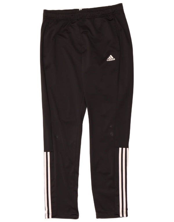 Calças de treino masculinas Adidas UK 42/44 grandes esportivas pretas de poliéster