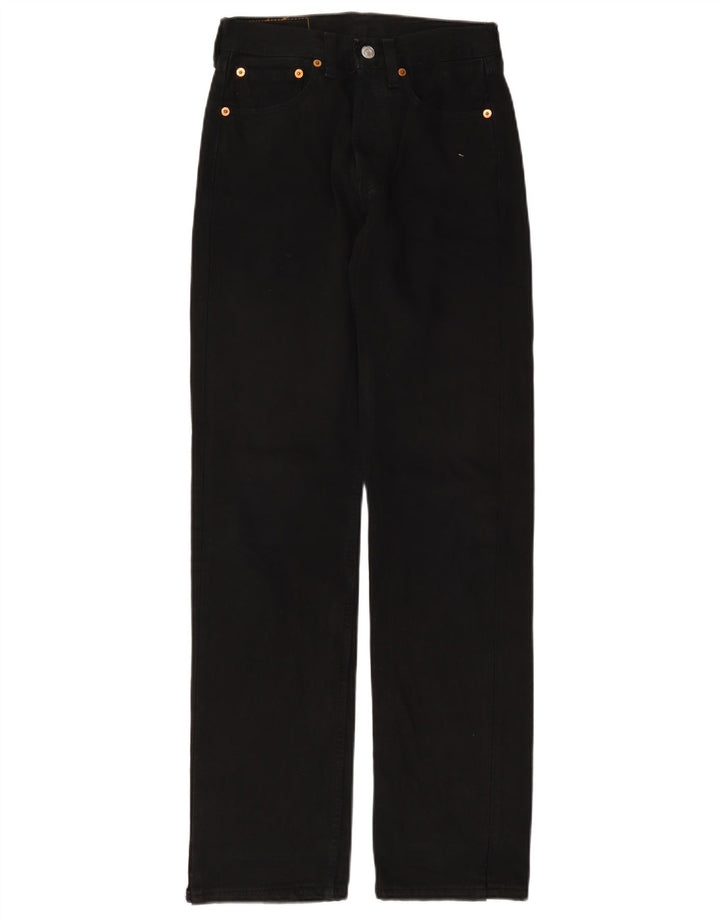 LEVI'S Masculino 501 Straight Jeans W26 L32 Algodão Preto