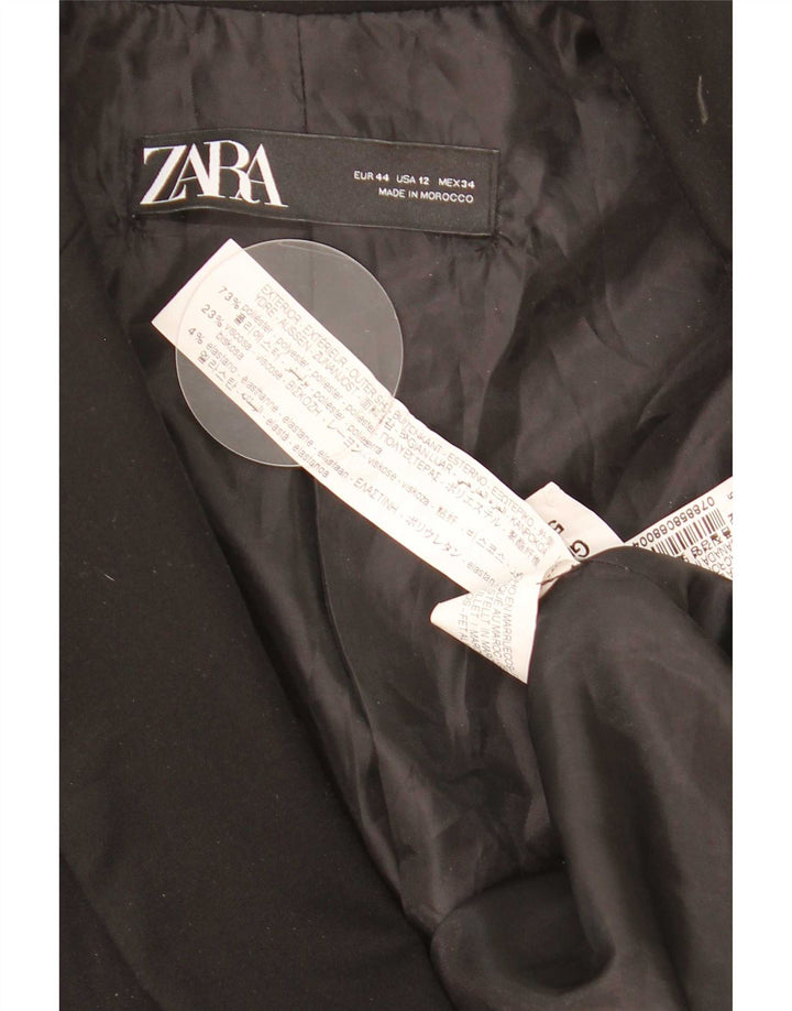 Jaqueta blazer feminina Zara com 1 botão EU 44 XL preto poliéster