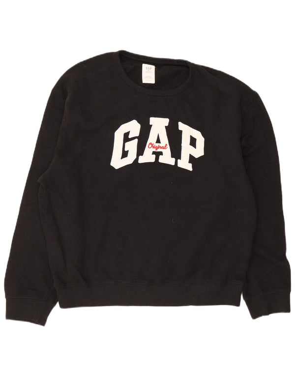 Moletom gráfico masculino Gap Jumper XL preto algodão