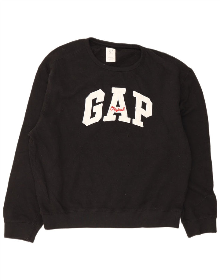 Moletom gráfico masculino Gap Jumper XL preto algodão