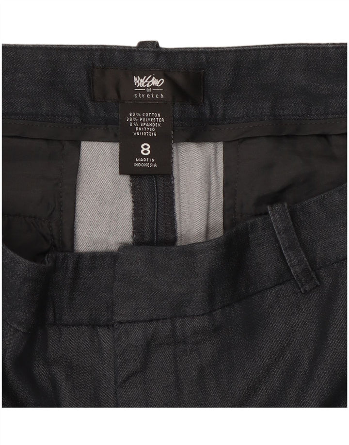 MOSSIMO Shorts Chino Feminino US 8 Médio W30 Algodão Preto