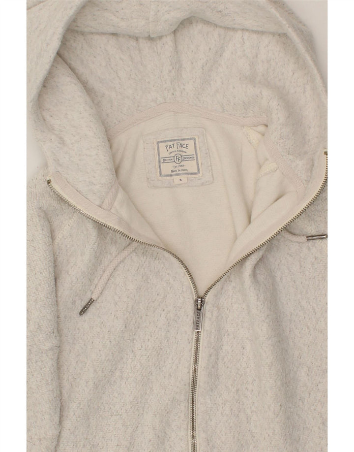 FAT FACE Mens Zip Hoodie Sweater Small White Cotton Vintage Fat Face and Second-Hand Fat Face from Messina Hembry 