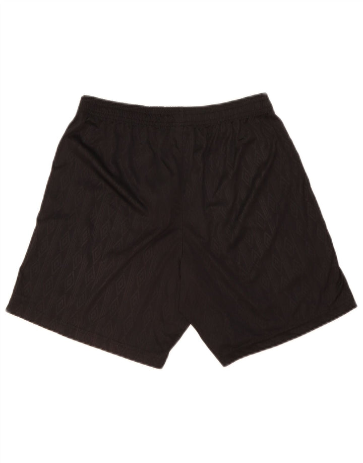 Shorts esportivos masculinos Umbro pequenos pretos Argyle/poliéster diamante