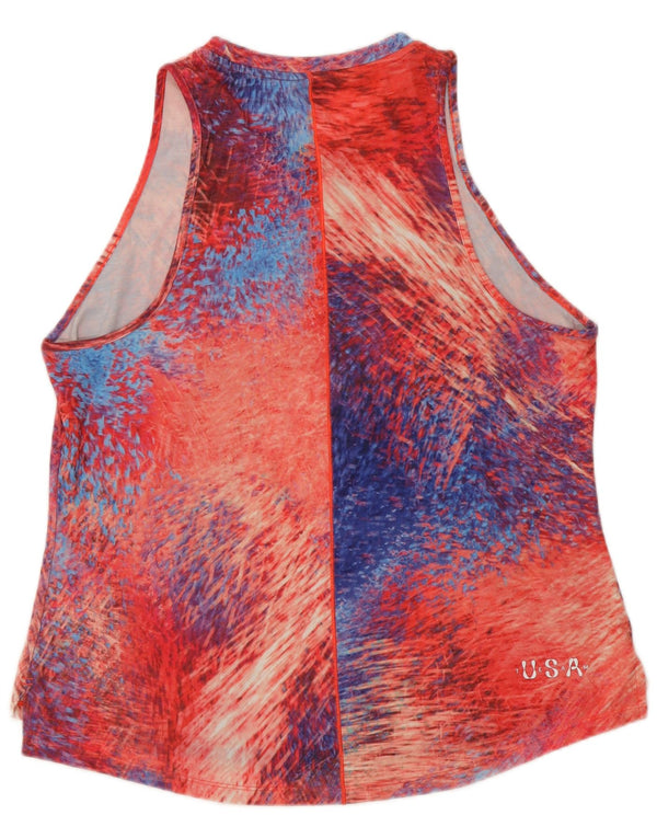 Nike Womens Dri Fit Graphic Vest Top UK 16 Grande Multicolorido Tie Dye