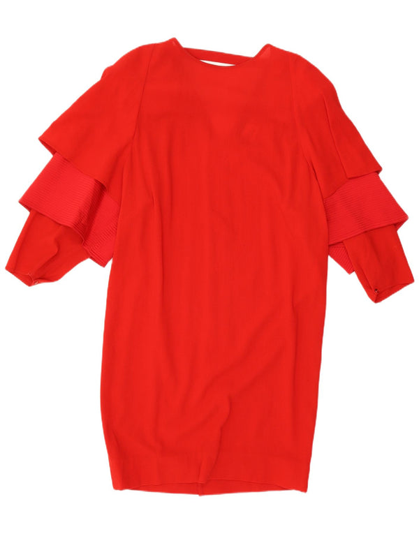 Vestido feminino Fendi de manga comprida UK 18 XL lã vermelha