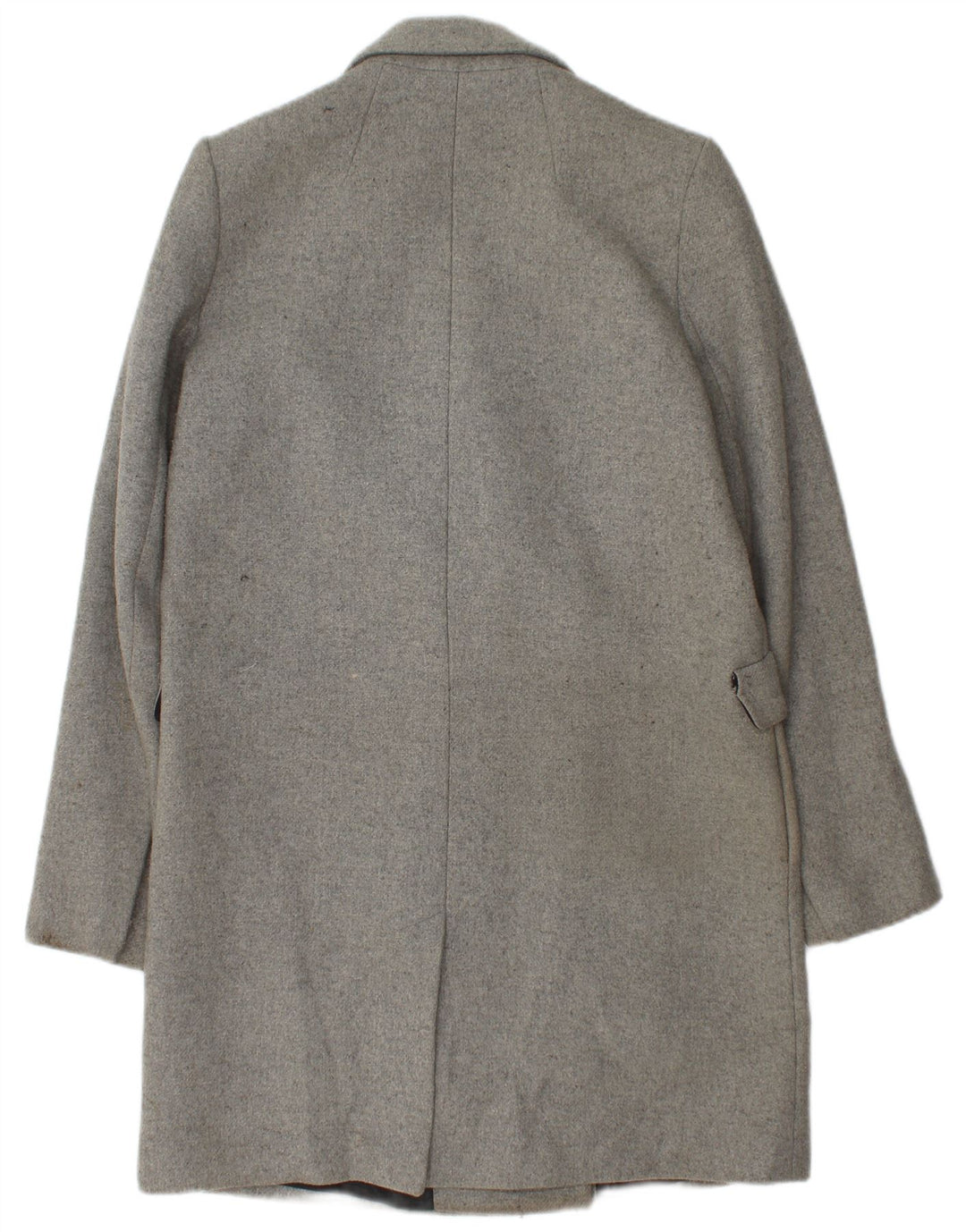 Casaco feminino Zara com peito duplo UK 14 poliéster cinza médio