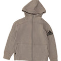ADIDAS Boys Graphic Zip Hoodie Sweater 9-10 Years Grey Vintage Adidas and Second-Hand Adidas from Messina Hembry 