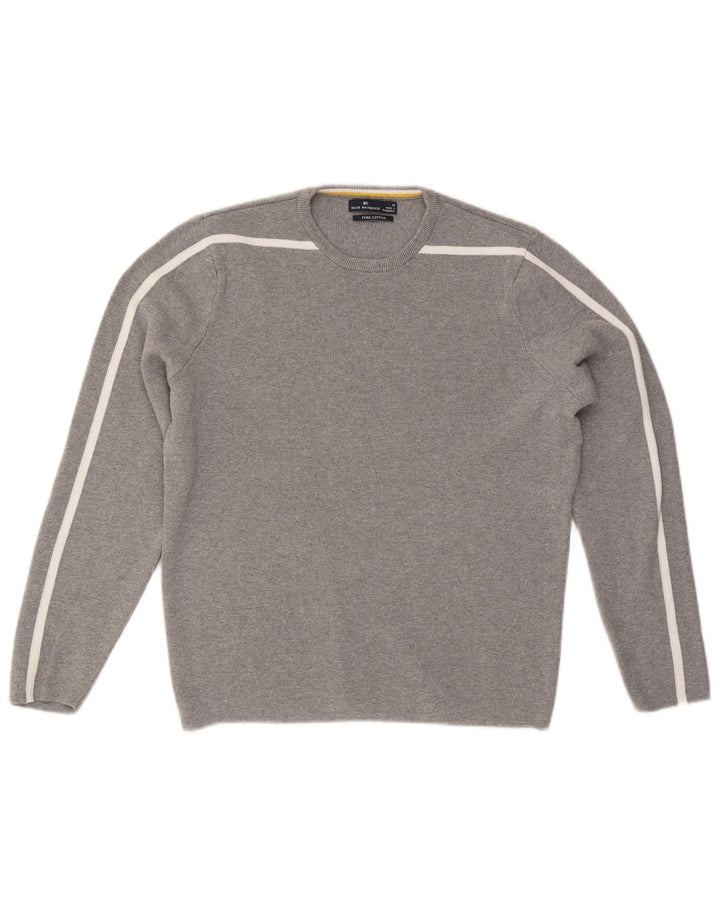 Suéter feminino Marks & Spencer com gola redonda Reino Unido 14 cinza médio