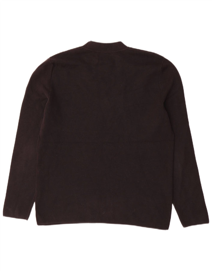 Suéter feminino Cos com gola tartaruga Reino Unido 14 algodão preto médio