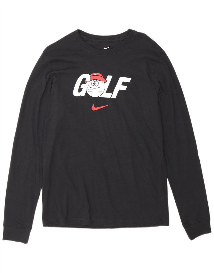 Nike Mens Golf Graphic Top Manga Longa Médio Algodão Azul Marinho