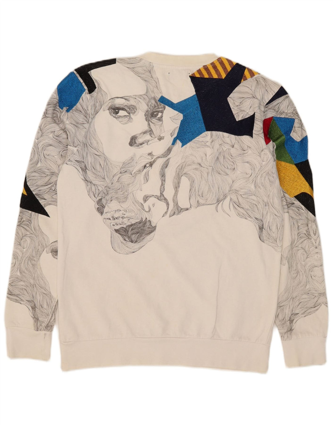 Zara moletom gráfico masculino jumper grande branco