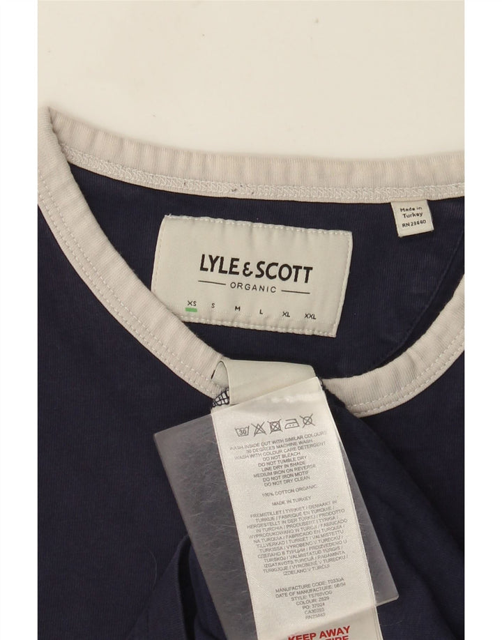 Camiseta masculina Lyle & Scott XS azul marinho algodão