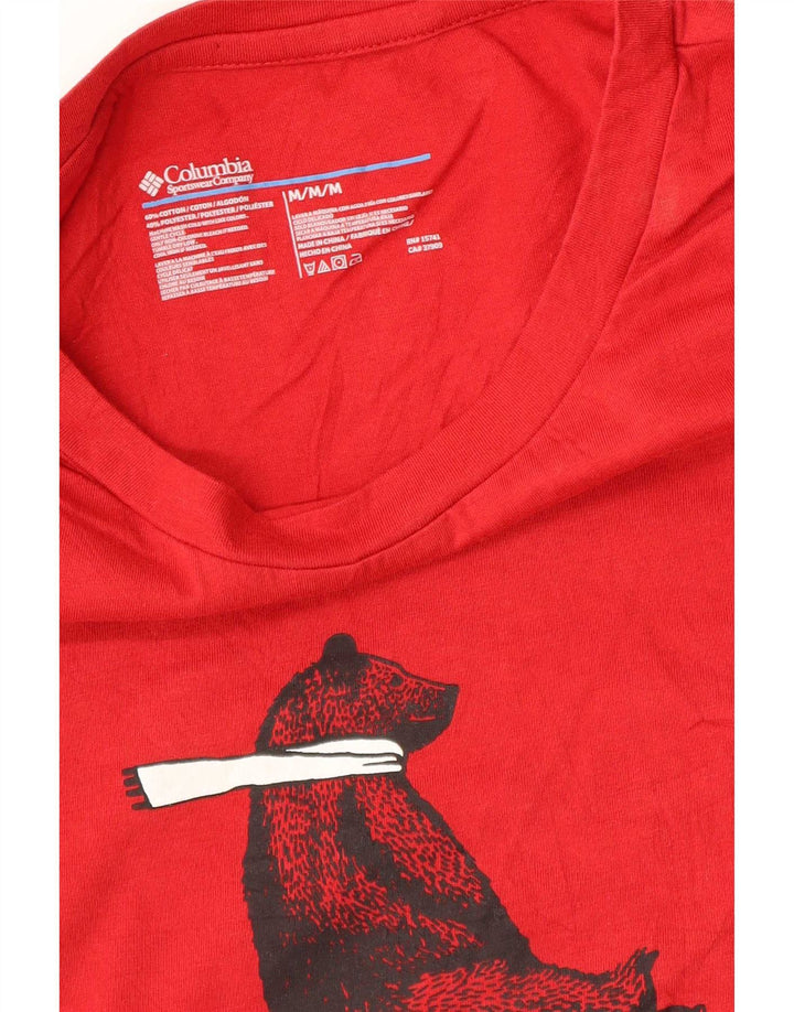 Camiseta Columbia Masculina Graphic Top Médio Algodão Vermelho