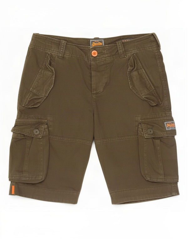 Shorts Cargo Masculino Superdry Pequeno W31 Algodão Cáqui