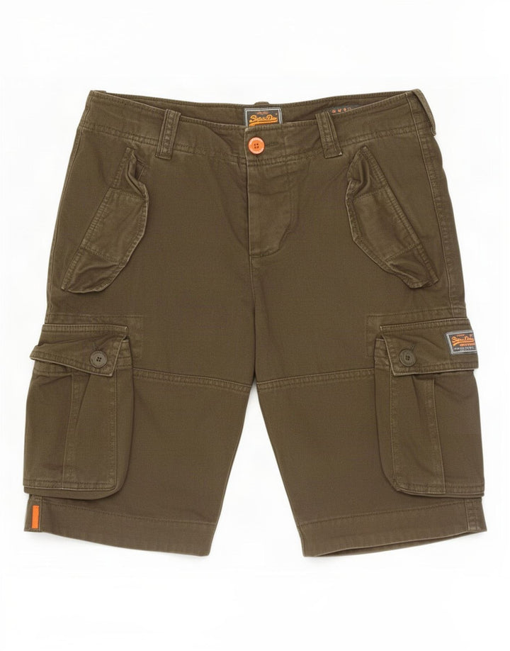 Shorts Cargo Masculino Superdry Pequeno W31 Algodão Cáqui
