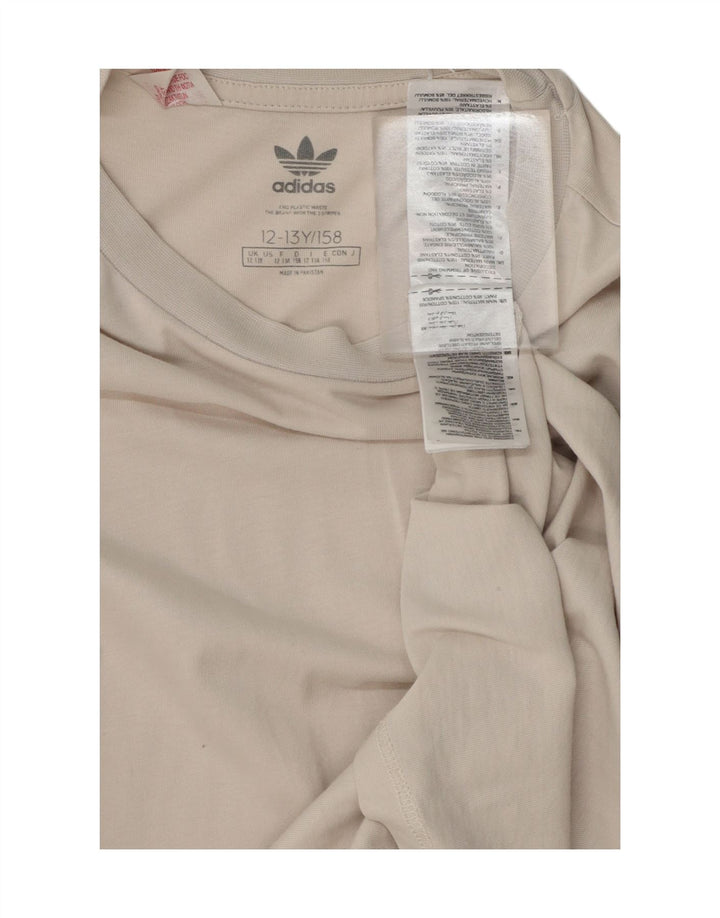 ADIDAS Girls T-Shirt Top 12-13 Years Off White Vintage Adidas and Second-Hand Adidas from Messina Hembry 