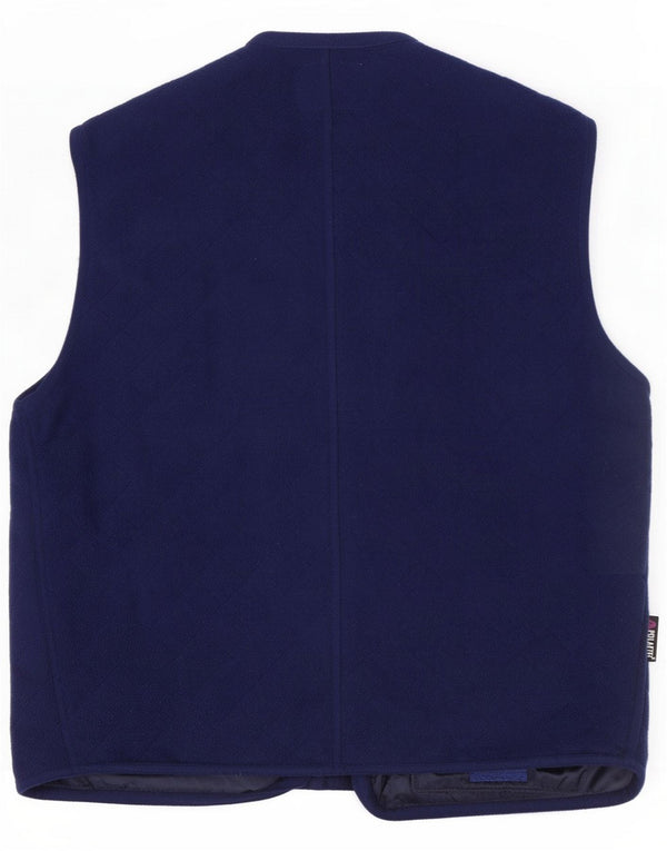 Silvy Mens Fleece Gilet UK 42 XL Azul Marinho Poliéster