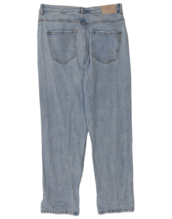 Zara Jeans Cônicos Femininos EU 42 Grande W32 L27 Azul Algodão