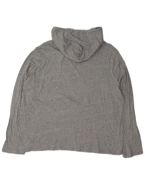 Top masculino Polo Ralph Lauren com capuz manga comprida XL algodão cinza