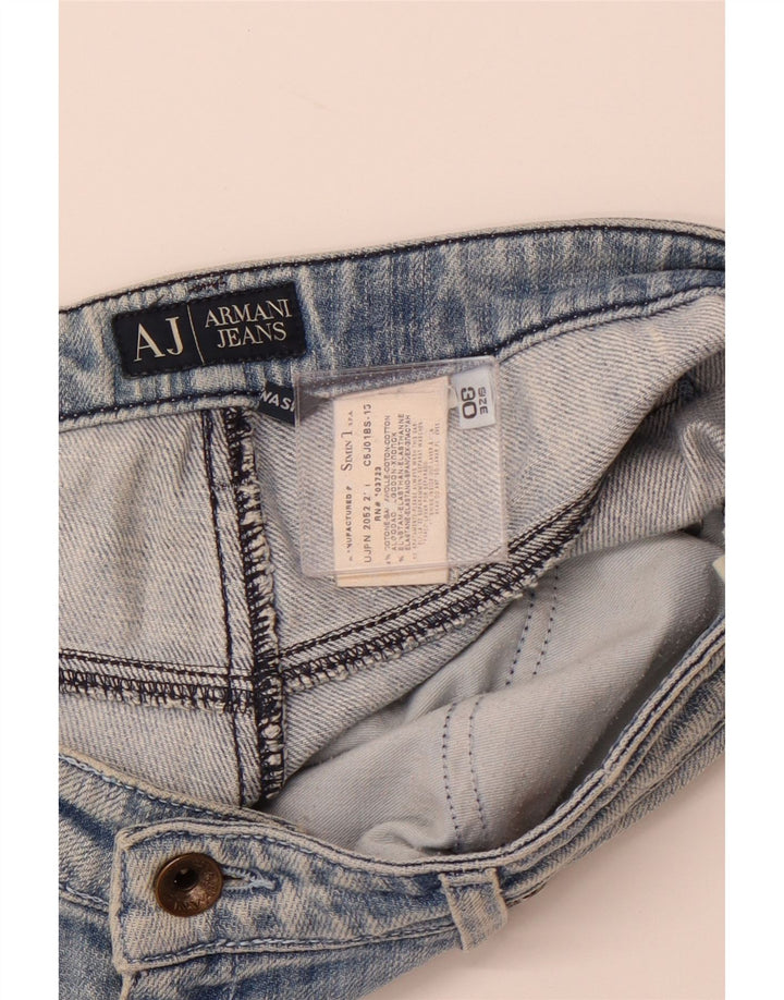 ARMANI Calça jeans feminina bootcut W30 L31 algodão azul