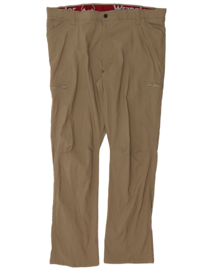 Calça cargo reta masculina WRANGLER W40 L32 cáqui nylon