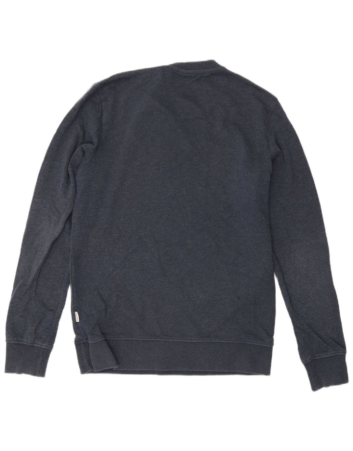 Jack & Jones moletom gráfico masculino jumper pequeno algodão azul marinho