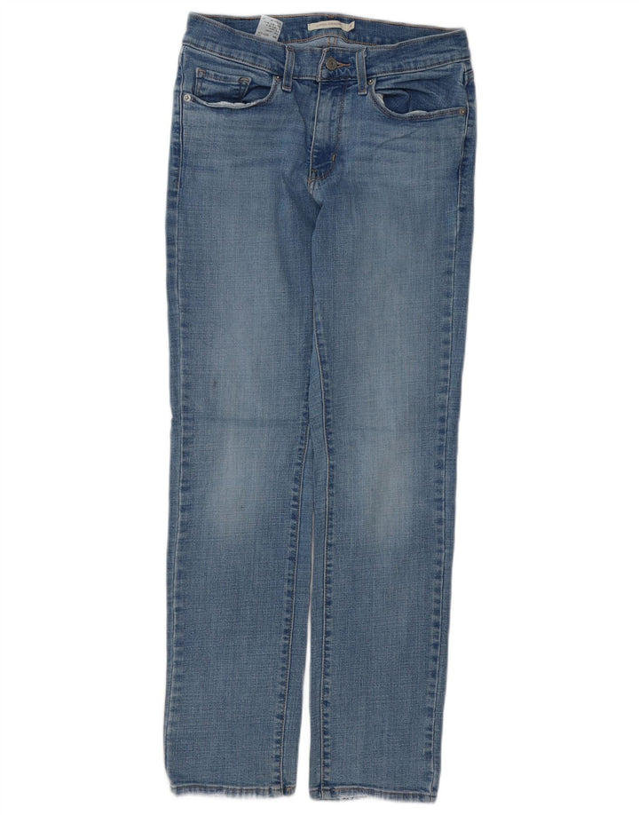 Jeans feminino clássico reto LEVI'S US 4 pequeno W27 L30 algodão azul