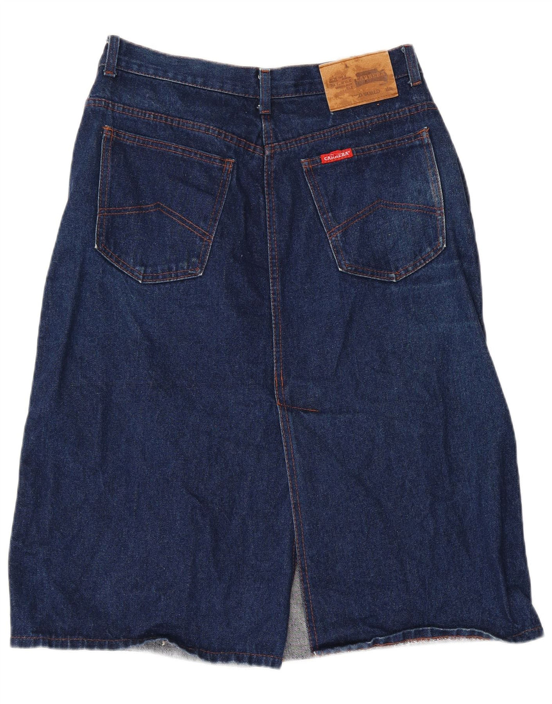 Saia jeans feminina Carrera W36 XL algodão azul marinho