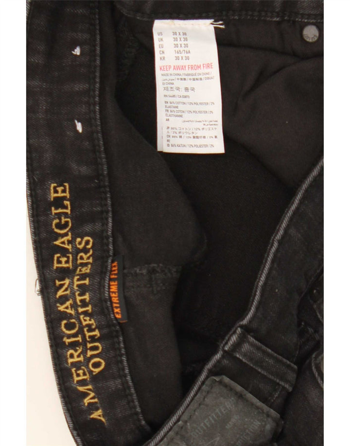 Jeans skinny feminino American Eagle W30 L30 algodão preto