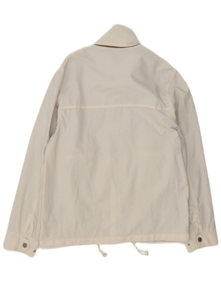 Jaqueta de chuva masculina vintage UK 40 grande algodão branco