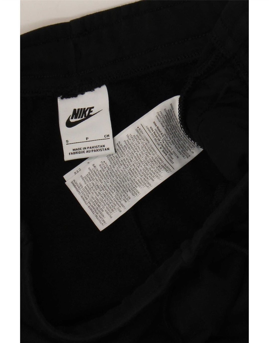 Nike Mens Treino Calças Joggers Pequeno Algodão Preto