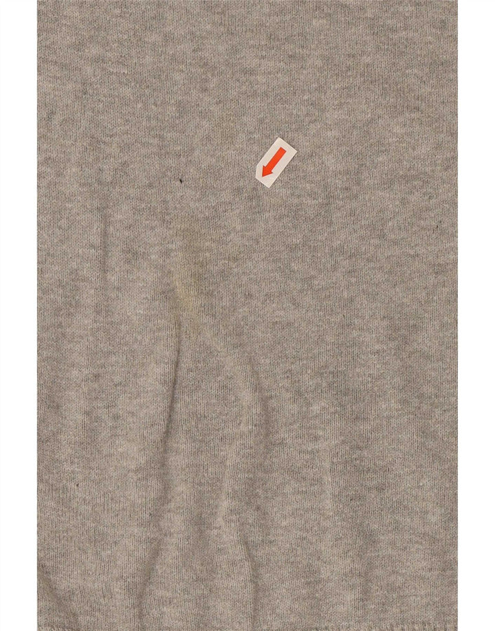 Suéter masculino Penguin com gola redonda, grande algodão cinza