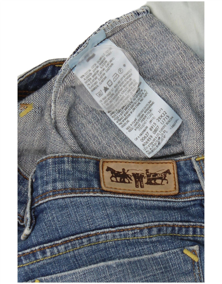Jeans retos femininos Levi's W29 L32 algodão azul