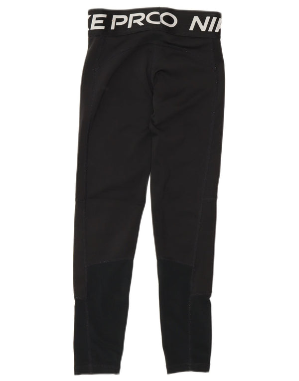 Leggings Nike Dri Fit Graphic para meninas de 8 a 9 anos, pequenas, pretas, poliéster