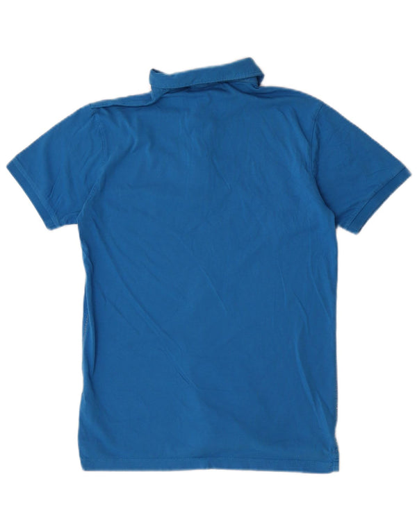 Napapijri Boys Graphic Polo Shirt 13-14 Years Blue Cotton