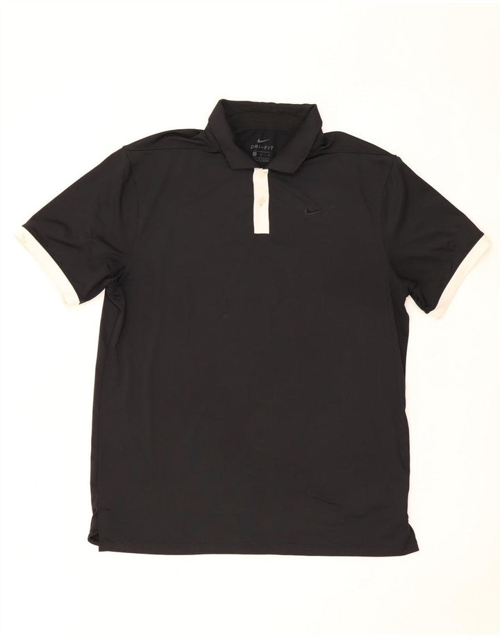 Camisa polo masculina Nike Dri Fit média preta poliéster