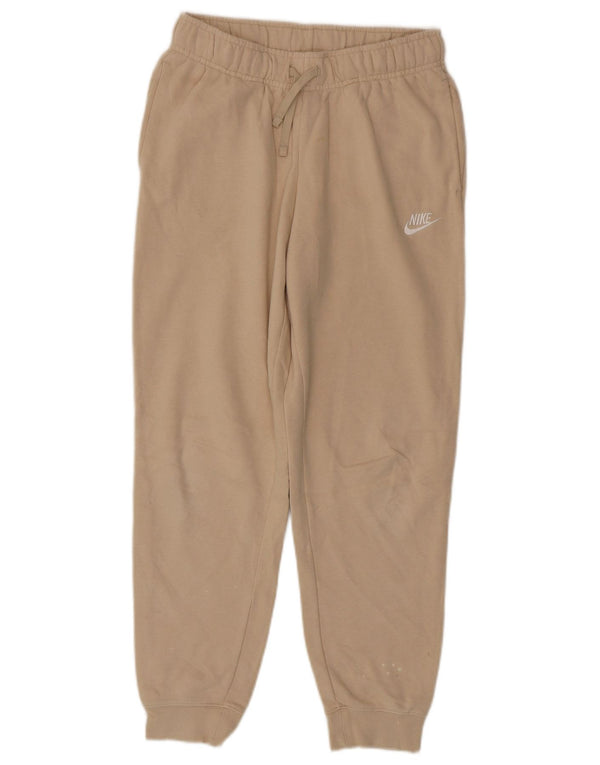 Calça de treino masculina Nike joggers pequeno algodão bege