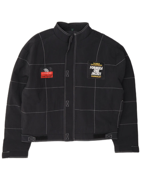 Jaqueta masculina Parmalat Fórmula 1 Graphic Racing UK 42 XL azul marinho xadrez