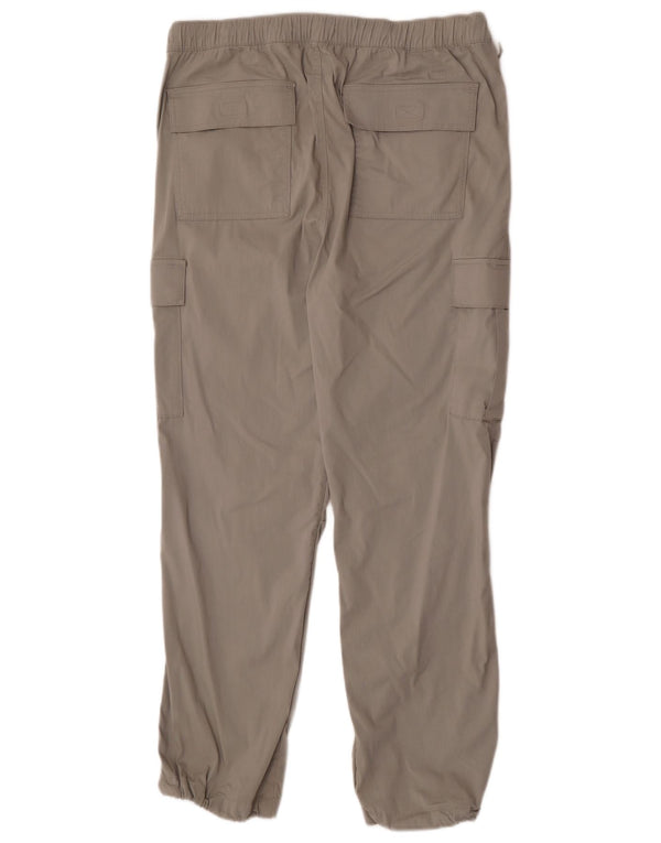 Hollister Mens Joggers Cargo Calças Grande W36 L30 Algodão Cinza