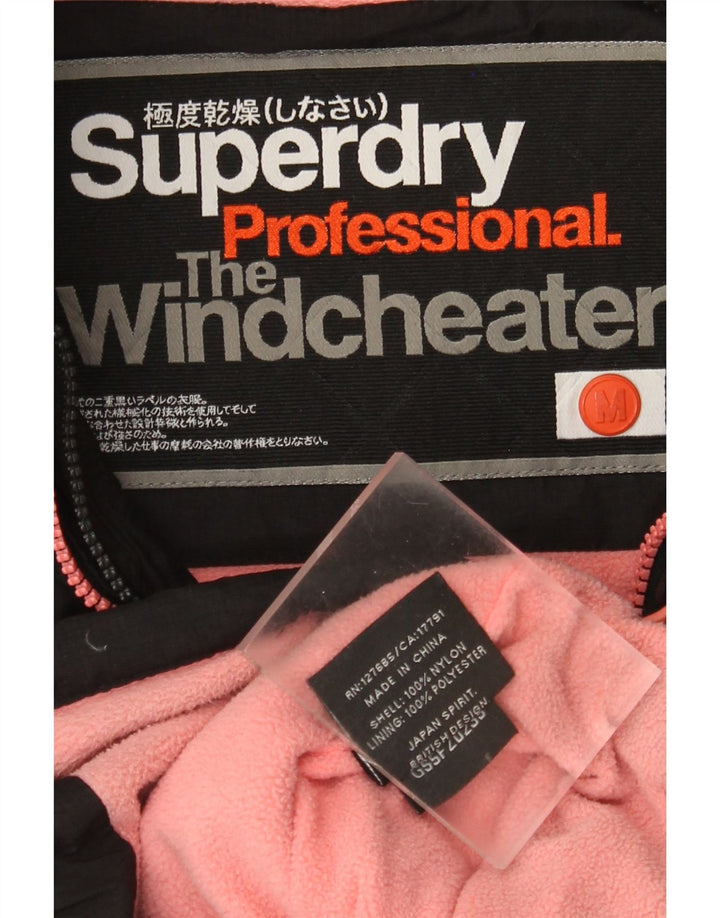 Jaqueta corta-vento feminina Superdry The Windcheater UK 14 médio preto