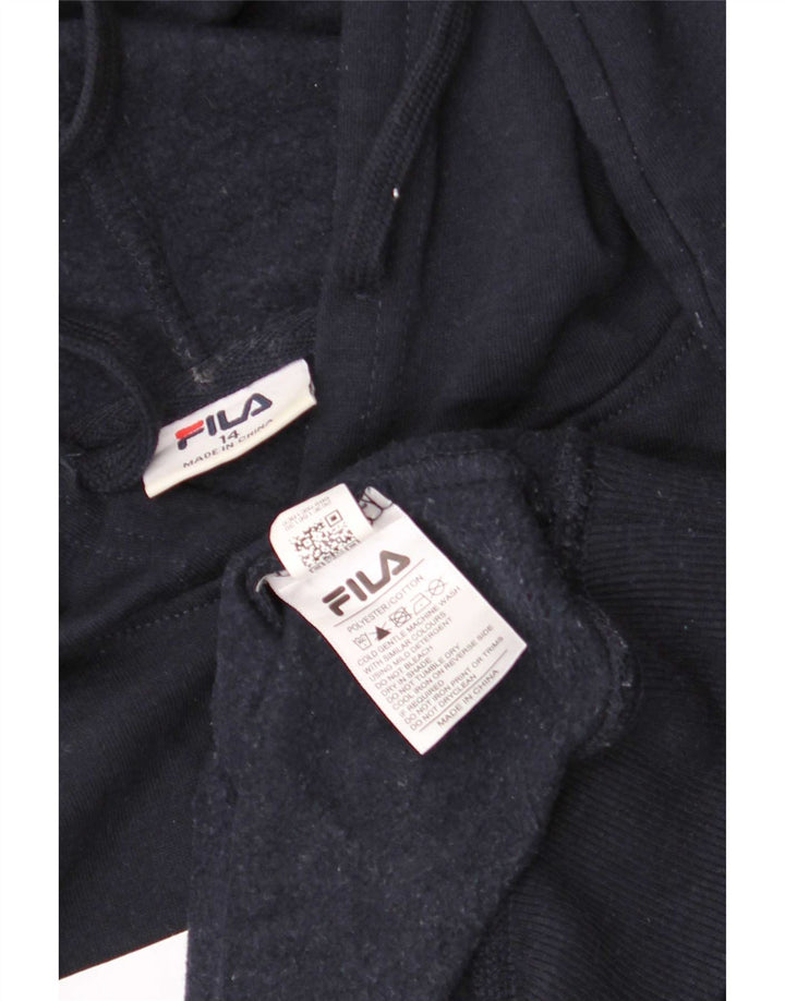 Fila Boys Graphic Jumper com capuz 13-14 anos azul marinho poliéster