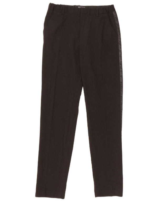 Zara Boys Straight Chino Calças 13-14 Anos W28 L29 Poliéster Preto
