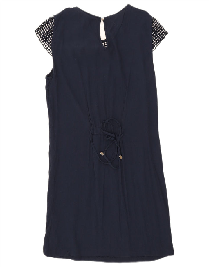 Zara Womens Shift Dress UK 12 Médio Azul Marinho Poliéster