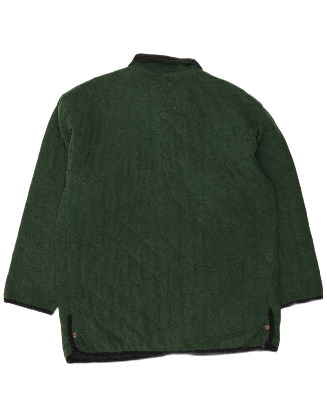 Jaqueta acolchoada masculina vintage UK 44 2XL poliéster verde